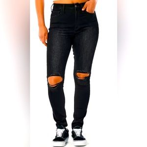 TWO pair bundle of Hollister black high-rise skinny jeans